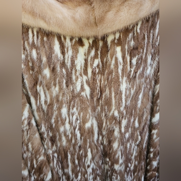 GLAMOUR ~VINTAGE HAZEL EMBA MINK FUR FULL LENGTH COAT~MINK COLLAR SIZE:LG-XLARGE - Picture 7 of 16